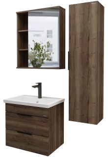 Шкаф-зеркало Grossman Форта 2070022 70см тёмный дуб